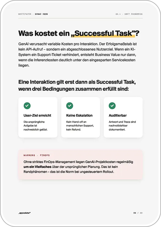 Screenshot aus dem Whitepaper zu Kosten und Erfolgsmessung von GenAI